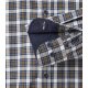 CASAMODA Herren Freizeithemd Langarm Button-Down Blau kariert