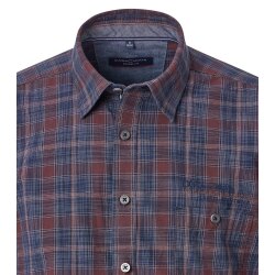 CASAMODA Herren Freizeithemd Langarm Kent Casual Braun kariert