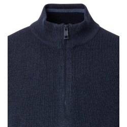 CASAMODA Herren Strickjacke Reißverschluss Regular-Fit Aqua