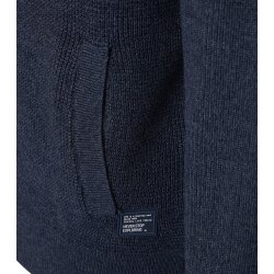 CASAMODA Herren Strickjacke Reißverschluss Regular-Fit Aqua