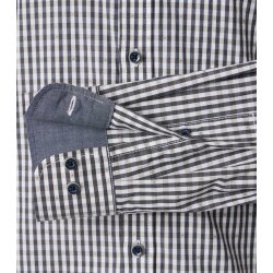 CASAMODA Herren Freizeithemd Langarm Button-Down Grün kariert