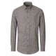 CASAMODA Herren Freizeithemd Langarm Button-Down Braun gemustert