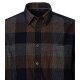 CASAMODA Herren Freizeithemd Langarm Kent Cord Casual Blau kariert