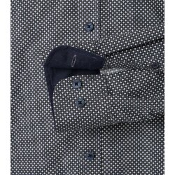 CASAMODA Herren Freizeithemd Langarm Kent Comfort Grün gemustert