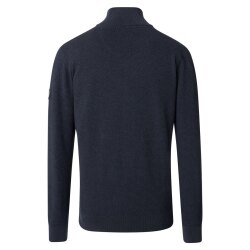 CASAMODA Herren Stricktroyer Langarm Regular-Fit Aqua