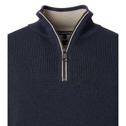 CASAMODA Herren Stricktroyer Langarm Regular-Fit Aqua