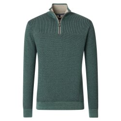 CASAMODA Herren Stricktroyer Langarm Regular-Fit Grün