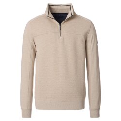 CASAMODA Herren Sweatshirt Troyer Zipper Regular-Fit Beige