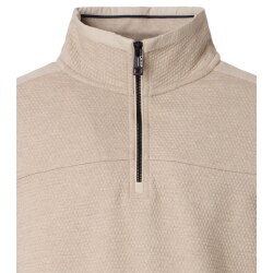 CASAMODA Herren Sweatshirt Troyer Zipper Regular-Fit Beige