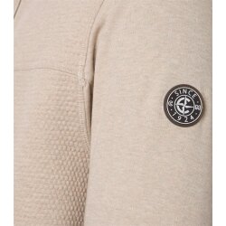 CASAMODA Herren Sweatshirt Troyer Zipper Regular-Fit Beige