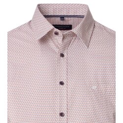 CASAMODA Herren Freizeithemd Langarm Kent Casual Rot gemustert