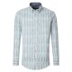 CASAMODA Herren Freizeithemd Langarm Button-Down Casual Petrol gestreift