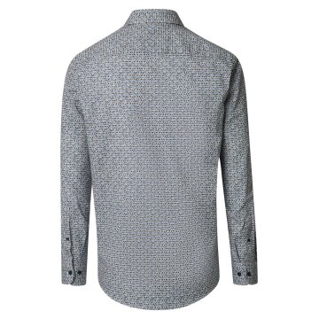 CASAMODA Herren Freizeithemd Langarm Kent Casual Blau gemustert