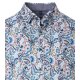 CASAMODA Herren Freizeithemd Langarm Button-Down Blau floral