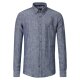 CASAMODA Herren Freizeithemd Langarm Button-Down Casual Blau meliert