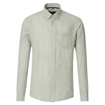 CASAMODA Herren Freizeithemd Langarm Button-Down Casual Hellgrün