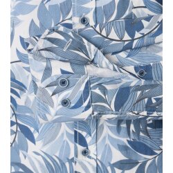 CASAMODA Herren Freizeithemd Langarm Button-Down Casual Blau floral
