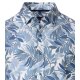 CASAMODA Herren Freizeithemd Langarm Button-Down Casual Blau floral