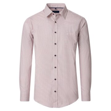 CASAMODA Herren Freizeithemd Langarm Kent Comfort Rot gemustert