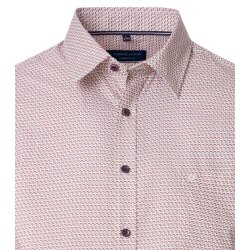 CASAMODA Herren Freizeithemd Langarm Kent Comfort Rot gemustert