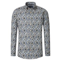 CASAMODA Herren Freizeithemd Langarm Kent Comfort Blau...