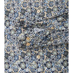 CASAMODA Herren Freizeithemd Langarm Kent Comfort Blau gemustert
