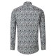 CASAMODA Herren Freizeithemd Langarm Kent Comfort Blau gemustert