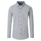 CASAMODA Herren Freizeithemd Langarm Button-Down Comfort Petrol gemustert