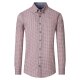 CASAMODA Herren Freizeithemd Langarm Button-Down Comfort Rot gemustert