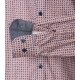 CASAMODA Herren Freizeithemd Langarm Button-Down Comfort Rot gemustert