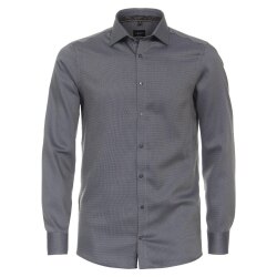 VENTI Herren Businesshemd Langarm Kent Modern-Fit Braun...