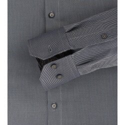 VENTI Herren Businesshemd Langarm Kent Modern-Fit Braun gemustert