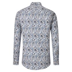 VENTI Herren Businesshemd Langarm Kent Modern-Fit Blau...
