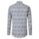 VENTI Herren Businesshemd Langarm Kent Modern-Fit Blau gemustert