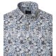 VENTI Herren Businesshemd Langarm Kent Modern-Fit Blau gemustert