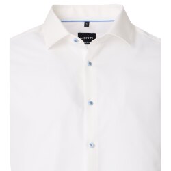 VENTI Herren Businesshemd Langarm Kent Modern-Fit Popeline Creme