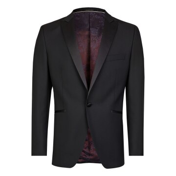 Wilvorst CLASSICs Herren Smokingsakko Spitzfacon Drop8 Schwarz