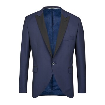 Wilvorst CLASSICs Herren Smokingsakko Spitzfacon Drop8 Blau