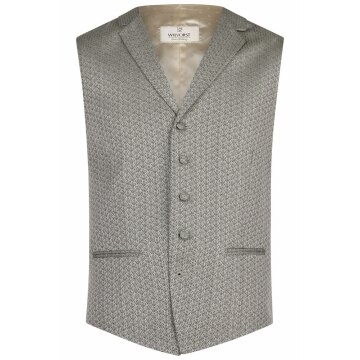 Wilvorst GREEN-WEDDING Herren Weste Revers Drop8 Grün gemustert