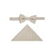 Wilvorst GREEN-WEDDING Herren Schleife Einstecktuch Beige kariert