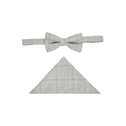 Wilvorst GREEN-WEDDING Herren Schleife Einstecktuch Grau...