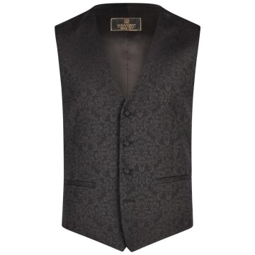 Wilvorst SINCE-1916 Herren Weste V-Neck Drop8 Schwarz Paisley