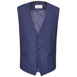 Wilvorst AFTER-SIX Herren Weste V-Neck Slim-Fit Dunkelblau