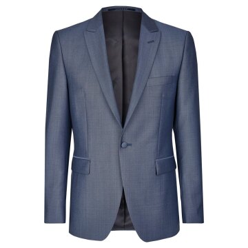 Wilvorst AFTER-SIX Herren Sakko Spitzfacon Drop8 Mittelblau