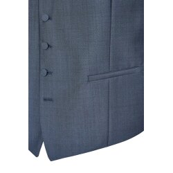 Wilvorst AFTER-SIX Herren Weste V-Neck Slim-Fit Mittelblau