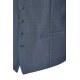 Wilvorst AFTER-SIX Herren Weste V-Neck Slim-Fit Mittelblau