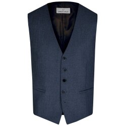 Wilvorst AFTER-SIX Herren Weste V-Neck Slim-Fit Blau meliert