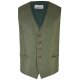 Wilvorst AFTER-SIX Herren Weste V-Neck Slim-Fit Grün meliert