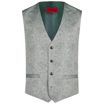 Wilvorst TZIACCO Herren Weste Royal V-Neck Hellgrün gemustert