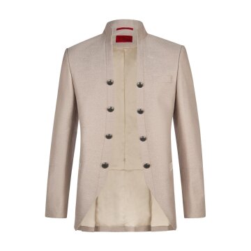 Wilvorst TZIACCO Herren Sakko Royal Stehkragen Beige meliert